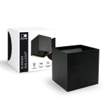 D'Lite Vägglampa Elingen Aluminium Svart Up & Down 2.9W 170lm - 830 Varm Vit | IP65 - Batteridriven - Ljussensor