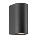 Nordlux Canto Vägglampa Aluminium Svart Up & Down | Passande för 2x GU10