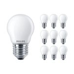 Flerpack 10x Philips Corepro LED Lustre E27 boll Matt 4.3W 470lm - 827 Extra Varm Vit | Ersättare 40W
