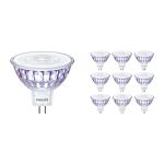 Flerpack 10x Philips Master LED Spot GU5.3 MR16 5.8W 345lm 36D - 922-927 Dim To Warm | Bästa Färgåtergivning - Dimbar - Ersättare 35W
