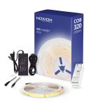 Noxion Led-Ljusslingor Naga 5 Meter Komplett set - Smart Wifi - 24V - 320LEDs/m - COB - 8W/m - 965 Dagsljus | 8mm - IP20 - Bästa Färgåtergivning