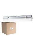 Flerpack 4x Ledvance LED Fukttät Armatur MT Gen 3 IP65 | Passande för 1x120cm LED Rör