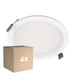 Flerpack 4x Ledvance LED Downlight Comfort Opal Vit 30W/25W/20W 3600lm/3000lm/2400lm 100D - 930-940 CCT | Utskärning   200mm - IP44 - Bästa Färgåtergivning