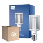 Flerpack 6x Philips TrueForce LED E40 HPL Klar 42W 6000lm 360D - 840 Kallvit | Ersättare 200W