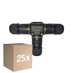 Flerpack 25x Noxion Vattentät Quick T Anslutningsstycke  - 3 pole