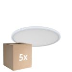 Flerpack 5x D'Lite Taklampa Luma Vit 22W 2000lm - 827 Extra Varm Vit | IP44 - 42cm