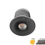 EcoDim Infälld Spot Mini Antracit 2.5W 155lm 30D - 827 Extra Varm Vit | 35mm - Utskärning   28mm - IP67 - Dimbar