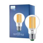 Philips MASTER LED Lampa Ultra Efficient E27 Päron Klar 7.3W 1535lm - 827 Extra Varm Vit | Ersättare 100W