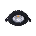 Noxion LED Lutningsbar Slim Spot Svart 6W 550lm - 930 Varm Vit | Utskärning   75mm - IP54 - Bästa färgåtergivning 