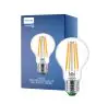 Philips MASTER LED Lampa Ultra Efficient E27 Päron Klar 4W 840lm - 830 Varm Vit | Ersättare 60W