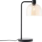 Brilliant Bordslampa Casto Glas Metall Svart Beige | 190mm - Passande för 1x E27