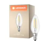 Ledvance Classic LED E14 Kronljus Filament Klar 4.2W 470lm - 927 Extra Varm Vit | Bästa färgåtergivning - Dimbar - Ersättare 40W