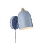 Nordlux Gaston Vägglampa Metall och Trä Blå | Passande för E27