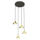Emibig Pendellampa Elit Stål Guld | Passande för 4x GX53 - Max 10W