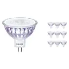 Flerpack 10x Philips Master Value LED Spot GU5.3 MR16 7.5W 630lm 60D - 930 Varm Vit | Bästa färgåtergivning - Dimbar - Ersättare 50W