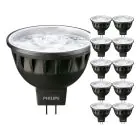 Flerpack 10x Philips Master LED Spot GU5.3 MR16 7.5W 485lm 24D - 927 Extra Varm Vit | Bästa färgåtergivning - Dimbar - Ersättare 50W