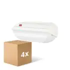 Flerpack 4x  Philips LED Säkerhet Coreline BWC110 Vit 9W 900lm - 830 Varm Vit | 242x110mm - IP54 - Ljussensor