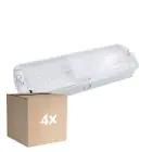 Flerpack 4x Noxion LED Nöd Entréarmatur | Wall/Takmonterad | 8.5W 500lm - 865 Dagsljus | 20m Betraktningsavstånd - 3 Timmar Nödbelysning - IP65 - Inkl. 4 Riktningar
