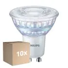 Flerpack 10x Philips MASTER Value LED Spot GU10 PAR16 5.5W 575lm 36D - 940 Kallvit | Bästa Färgåtergivning - Dimbar - Ersättare 80W