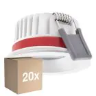 Flerpack 20x Ledvance LED Spot Fire Rated Aluminium Vit 8W 720lm 36D - 940 Kallvit | Utskärning   68mm - IP65 - Bästa färgåtergivning - Dimbar