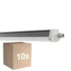 Flerpack 10x Ledvance Vattentät Allmänbruksarmatur Fukttät FLEX Kabelgenomföring 42W 6800lm - 830 Varm Vit| IP66 - Ersättare 2x58W