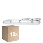 Flerpack 10x Ledvance LED Allmänbruksarmatur Vattentät Fukttät Value 9W 1080lm - 840 Kallvit | 60cm 