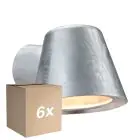 Flerpack 6x Nordlux Aleria Vägglampa Galvaniserat Stål Grå | Passande för GU10