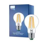 Philips MASTER LED Lampa Ultra Efficient E27 Päron Klar 4W 840lm - 827 Extra Varm Vit | Ersättare 60W