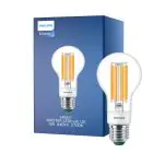 Philips MASTER LED Lampa Ultra Efficient E27 Päron Klar 4W 840lm - 827 Extra Varm Vit | Dimbar - Ersättare 60W